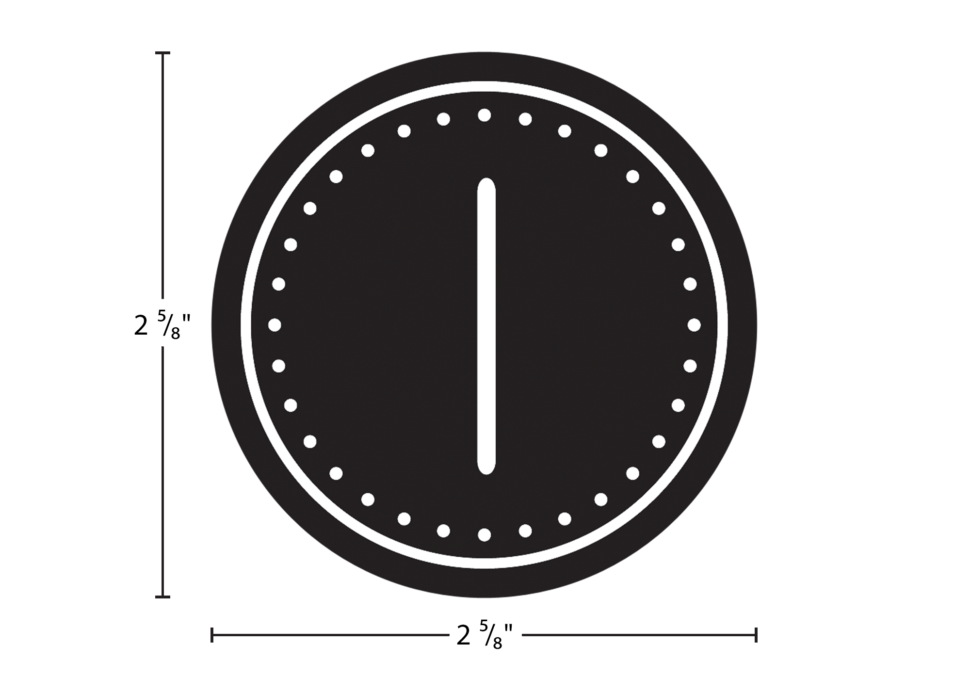 Black & White Crazy Circles Calendar Days