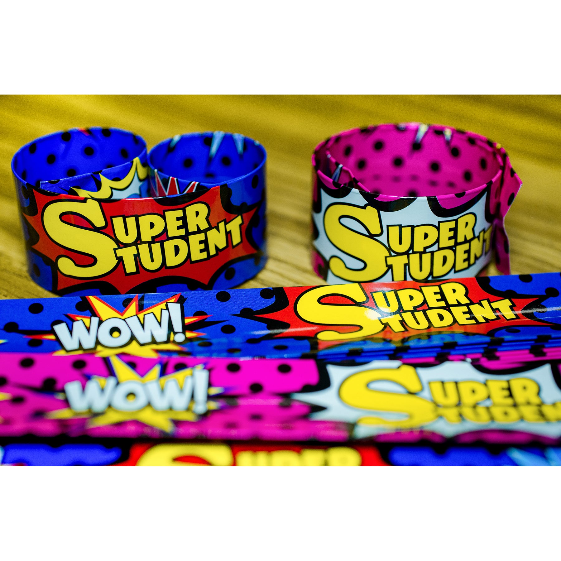 Superhero Super Student Slap Bracelets