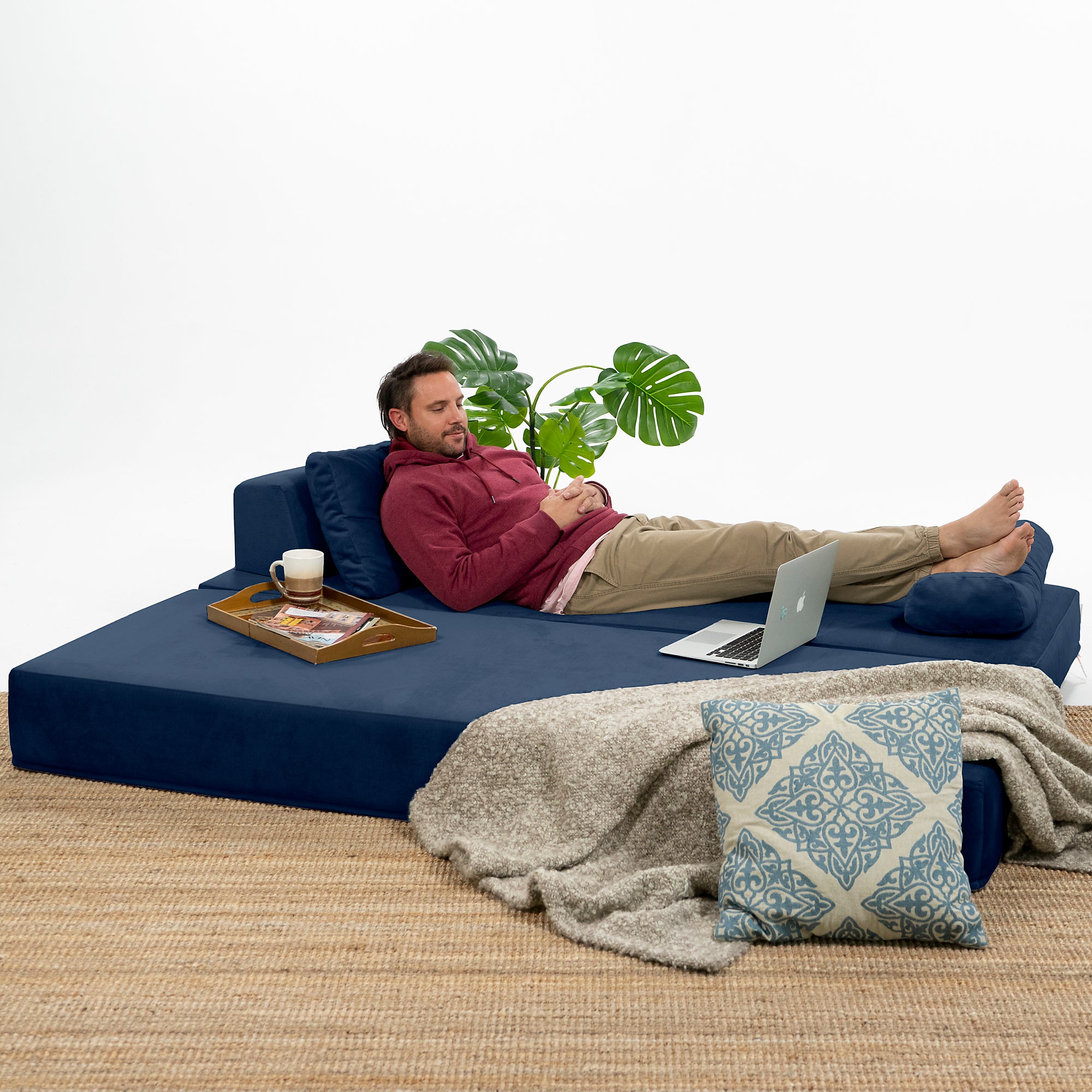 Jaxx Balshan Chaise Lounge Daybed, Indigo