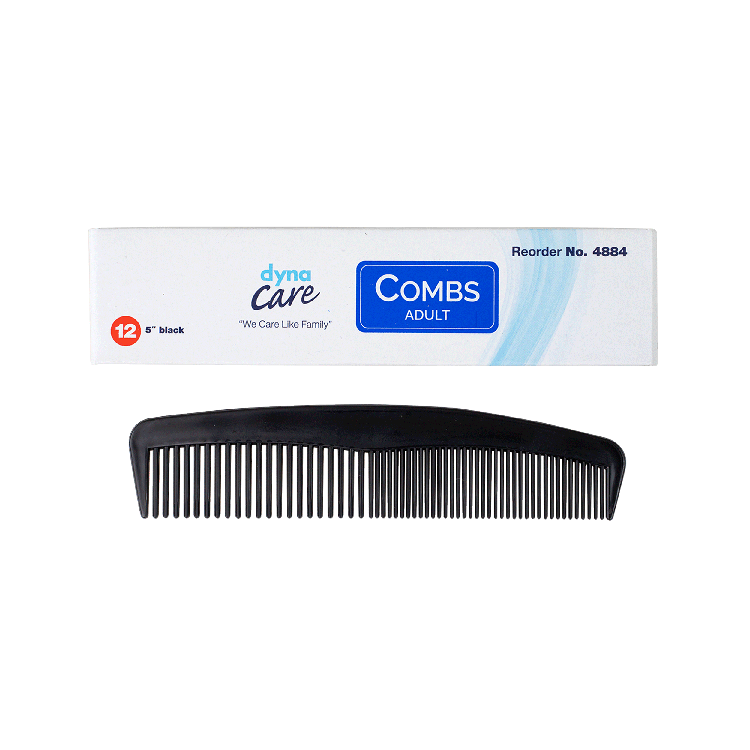 Adult Combs, 5", Black - 12 pcs per Box/20 Boxes per Case