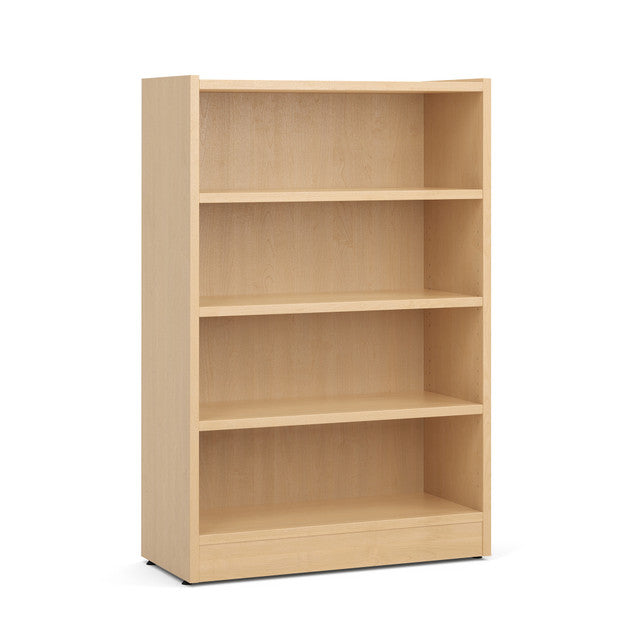 OfficeSource Laminate Bookcase - 4 Shelves - Maple