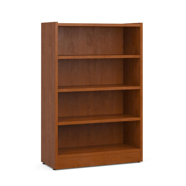 OfficeSource Laminate Bookcase - 4 Shelves - Cherry