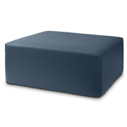Jaxx Fairlie Couch Ottoman - Oversized Square Foam Coffee Table Ottoman, 36", Premium Faux Leather, Oxford Blue