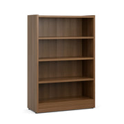OfficeSource Laminate Bookcase - 4 Shelves - Modern Walnut