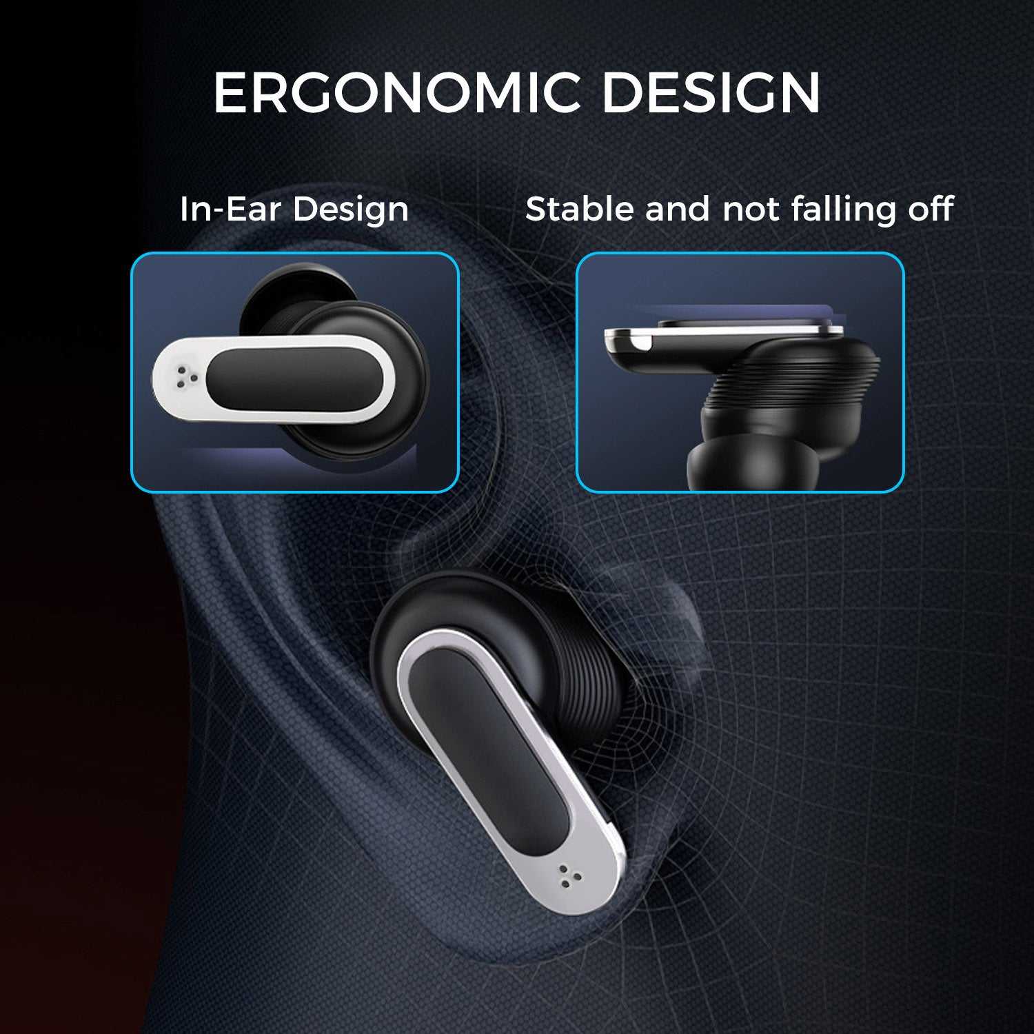 Wireless Earbuds with LCD Full-Color Touch Screen