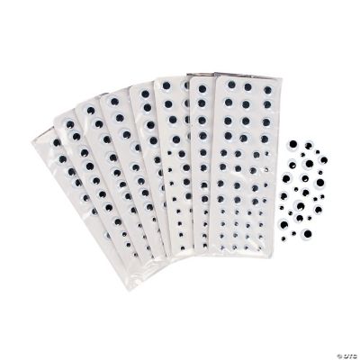 Adhesive Backed Wiggle Eyes - 528 Pieces