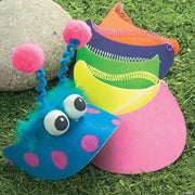 Child Neon Visors W/Coil Bands - 12 Pieces