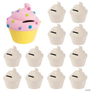 Diy Cupcake Ceramic Bank - 12 Pieces