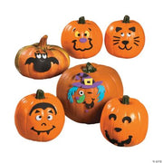 Small Pumpkin Faces Craft Kit - 12 Pieces