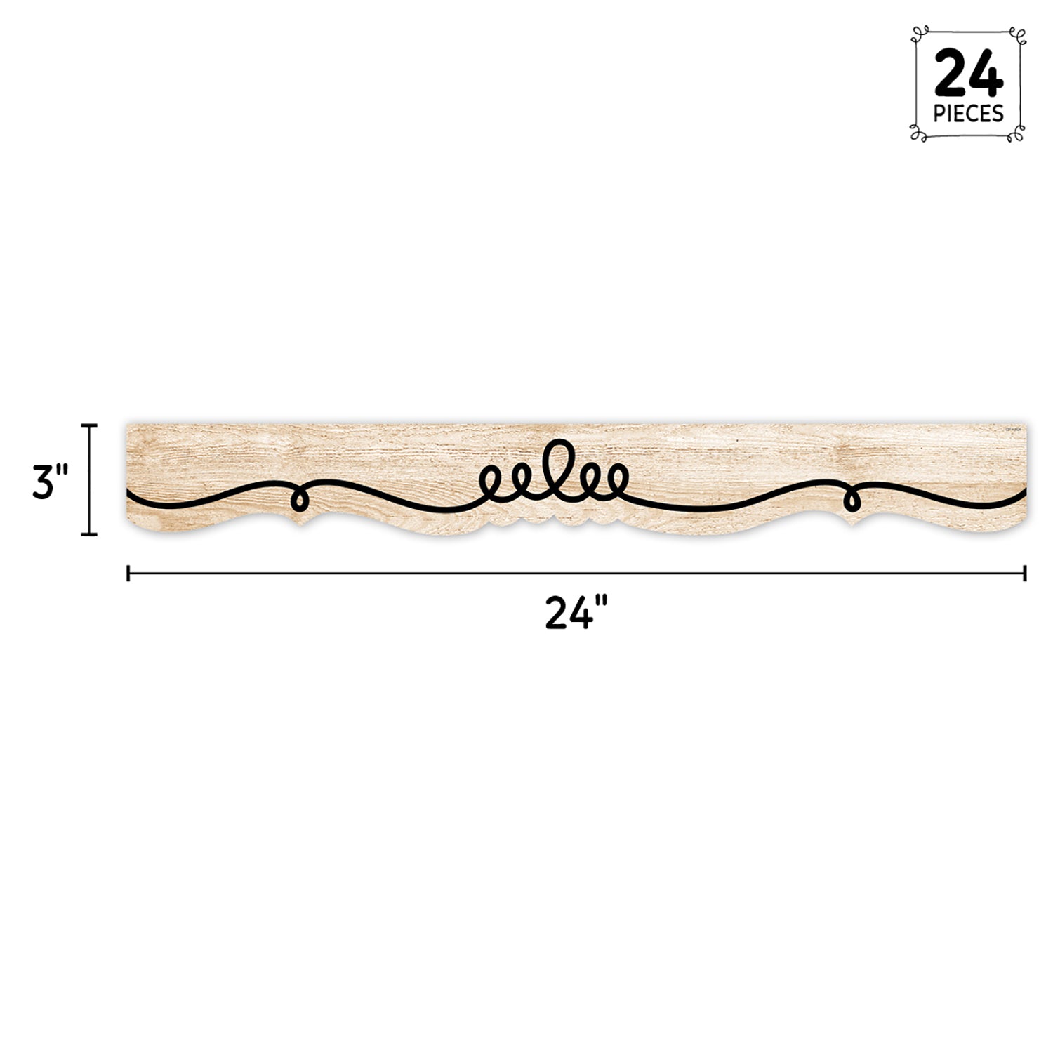 Core Decor Loop-de-Doodle on Wood EZ Border, 48 Feet