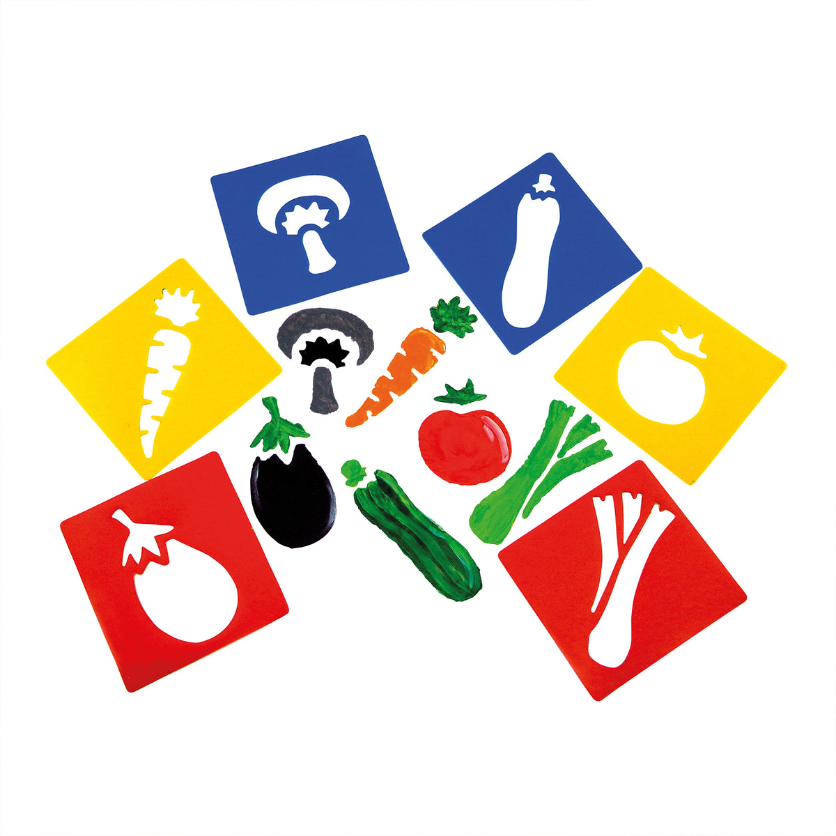 (3 ST) VEGETABLE STENCILS