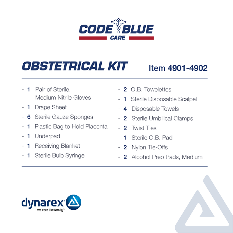Obstetrical Kit, Boxed - 1 kit per Box/10 Boxes per Case