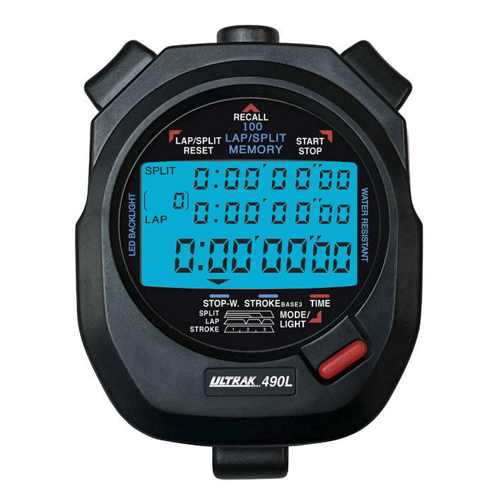 EL-Light 100 Lap Memory Professional Stopwatch, 3-Liner Display