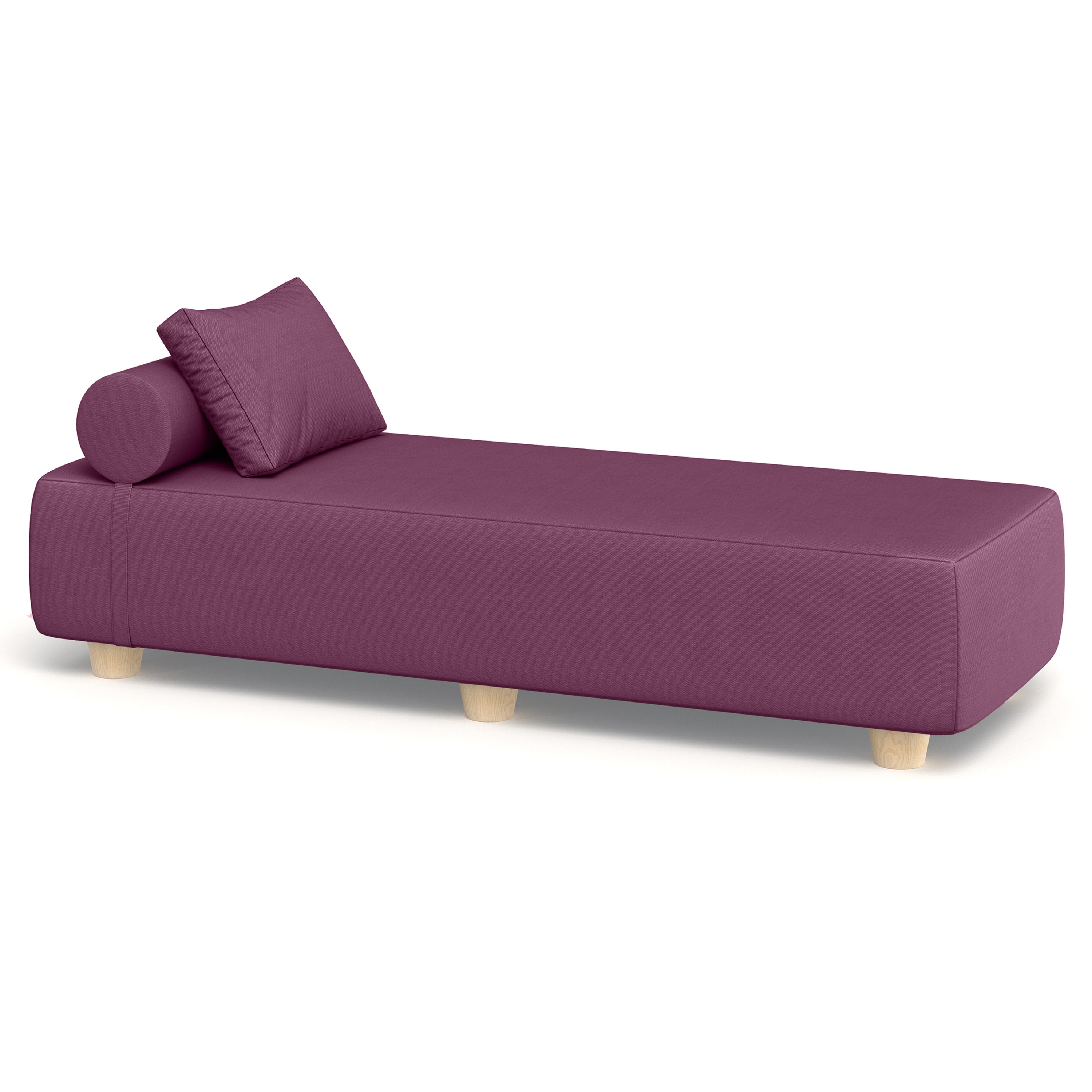 Jaxx Alvy Outdoor Sun Lounger – Luxurious Sunbed with Hevea Wood Feet, Sunbrella Purple