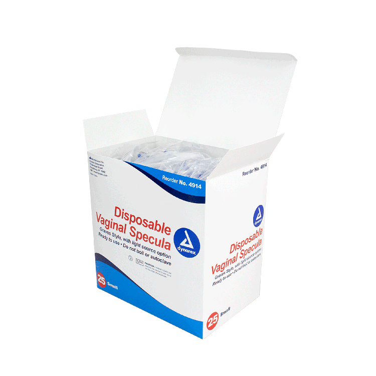 Vaginal Specula Disposable w/ Light Option, Small, 4/25/cs - 25 pcs per Box/4 Boxes per Case