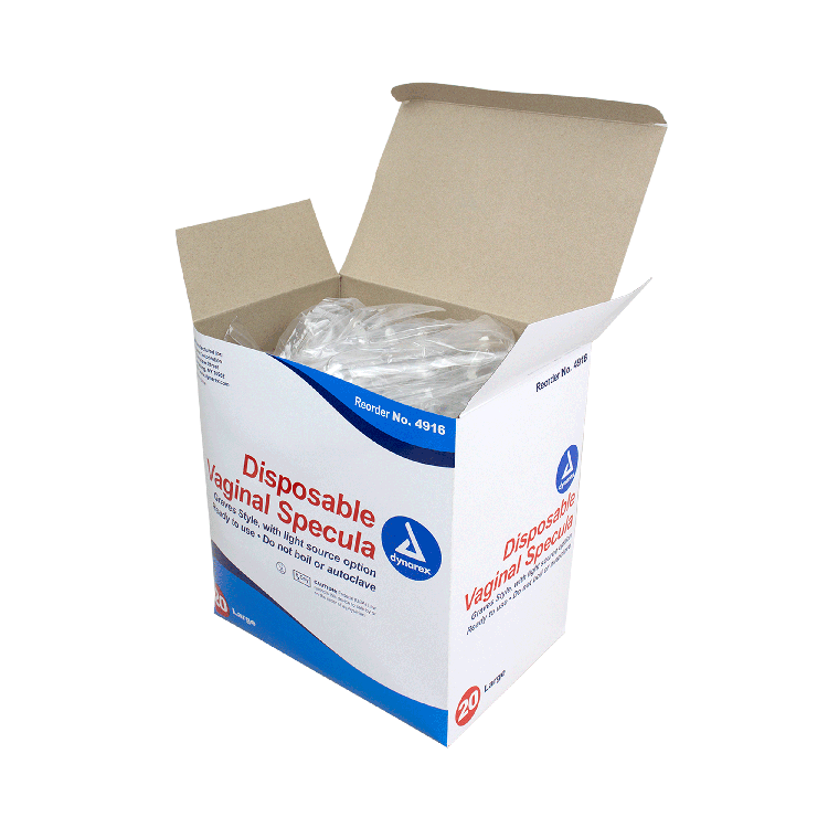 Vaginal Specula Disposable w/ Light Option, Large, 4/20/cs - 20 pcs per Box/4 Boxes per Case