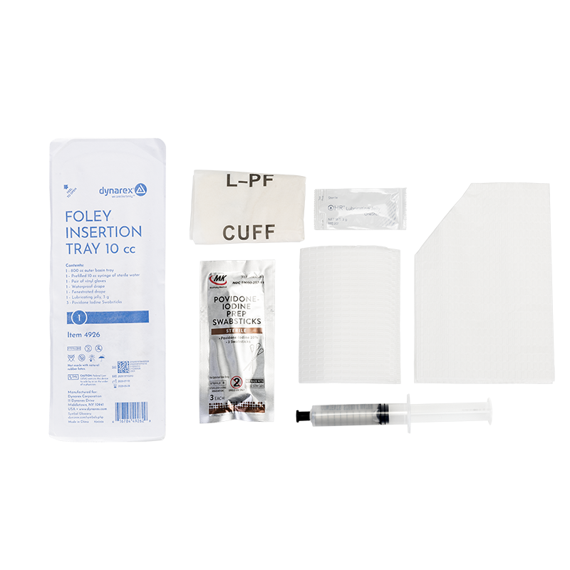 Foley Insertion Tray w/ Prefilled Syringe - Sterile - 20 pcs per Case