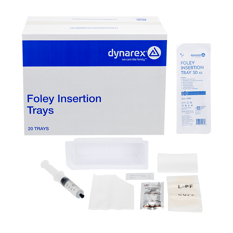 Foley Insertion Tray w/ Prefilled Syringe - Sterile, 30 cc - 20 pcs per Case