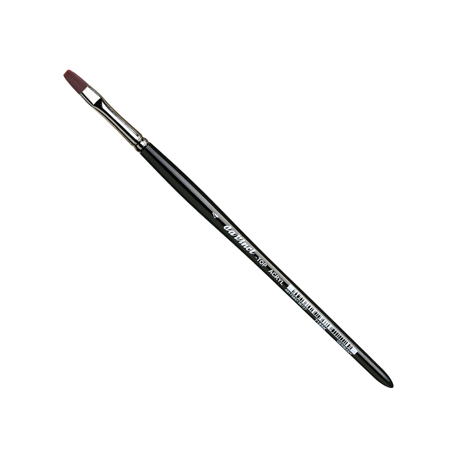 TOP-ACRYL Bright Red-Brown Brush, Synthetic, Acrylic & Oil, Flat, Series 7185K, Size 4