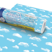 Bulletin Board Art Paper, Clouds, 48" x 50', 1 Roll