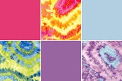 New Image Group VP-2233 Printed Felt Variety Pack Tie-Dye Assortment, 9 by 12-Inch, 6-Pack