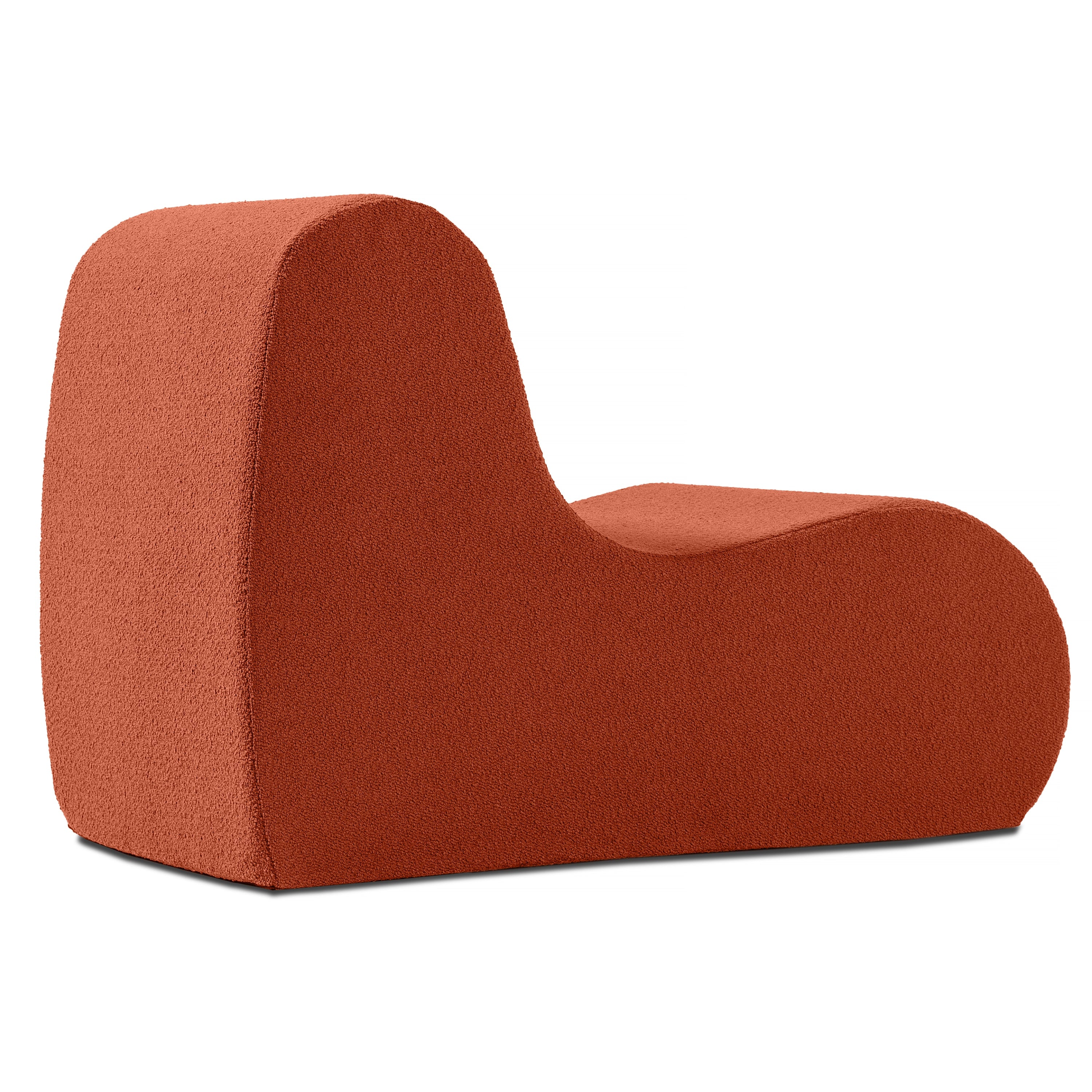 Jaxx Uptown Modern Armless Accent Chair, Boucle Terra Cotta