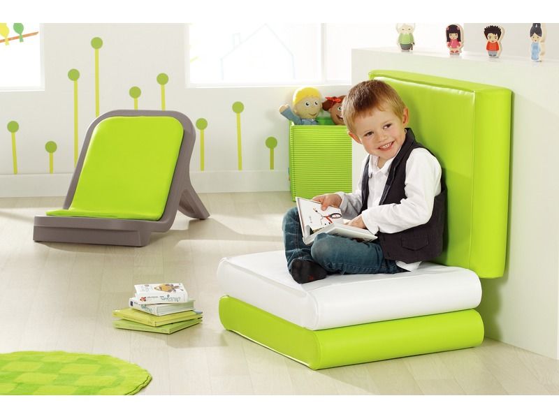 Pouffe Mattress - Light Green, 59.1"L x 23.6"W x 3.9"Th