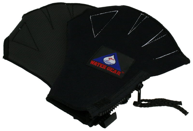 Water Gear 83700 All Neoprene Fingerless Force Gloves-Large - Black