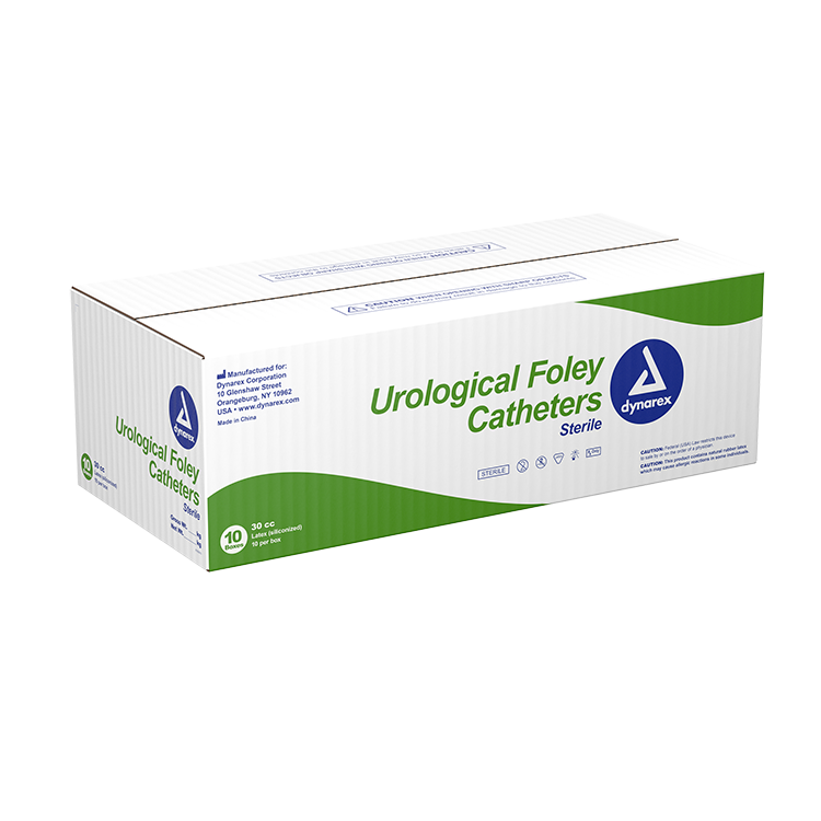 Foley Catheters, 18 Fr, 30 cc - 10 pcs per Case