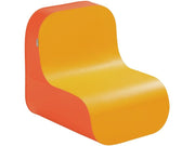 Tic Tac Low Chair - Orange/Light Orange, 19.3"L x 16.9"W x 18.5"H