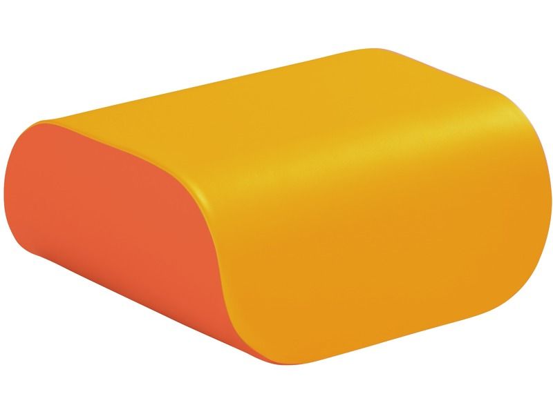 Tic Tac Pouffe/Table/Footrest - Orange/Light Orange