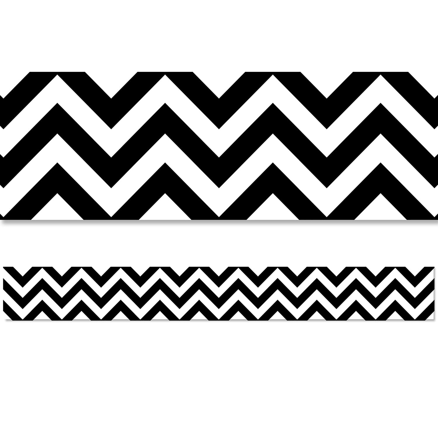 Black Chevron EZ Border, 48 Feet