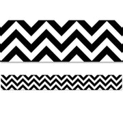 Black Chevron EZ Border, 48 Feet