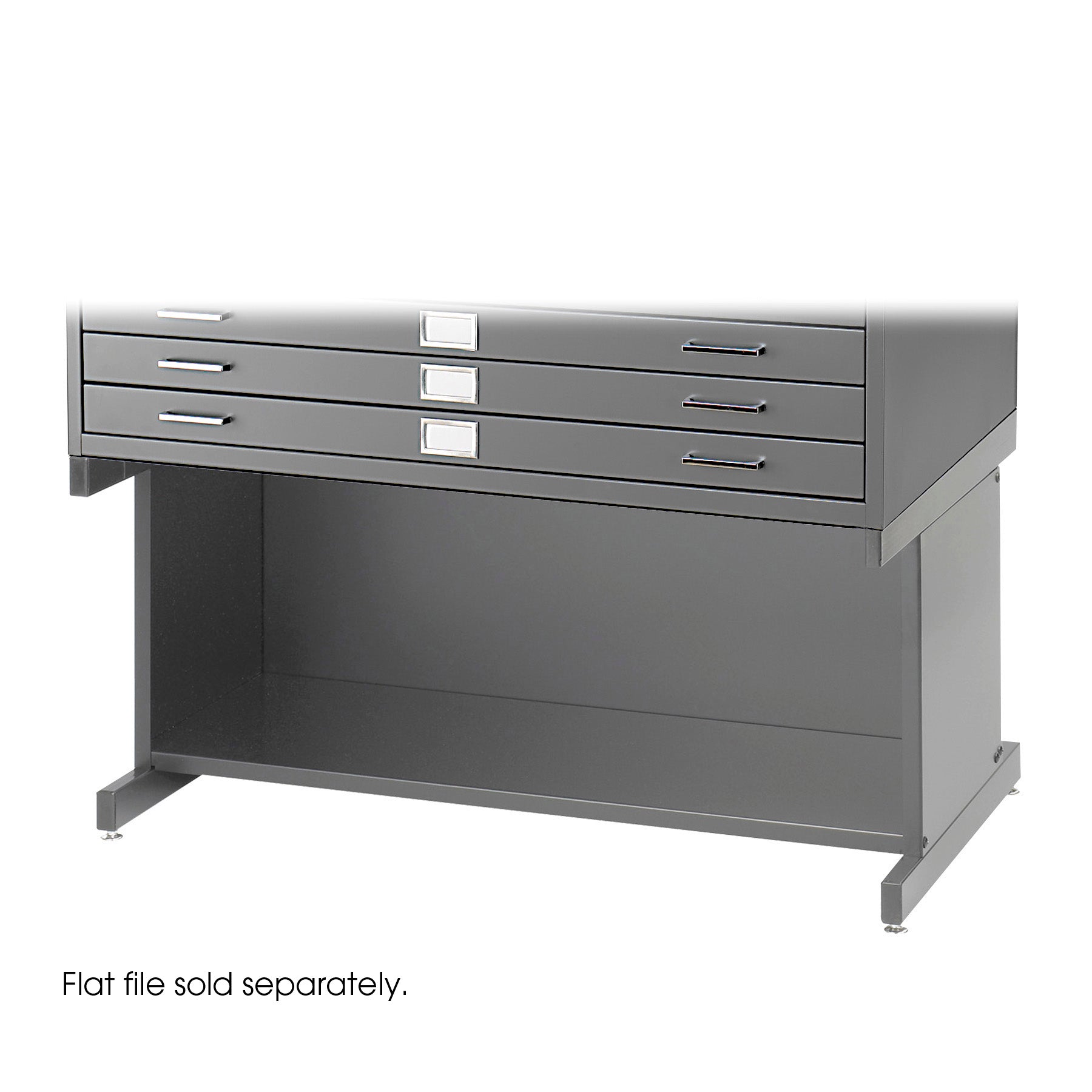 Base Hi Stl Flat File Sm Gry