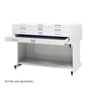 Base Hi Stl Flat File Sm Wht