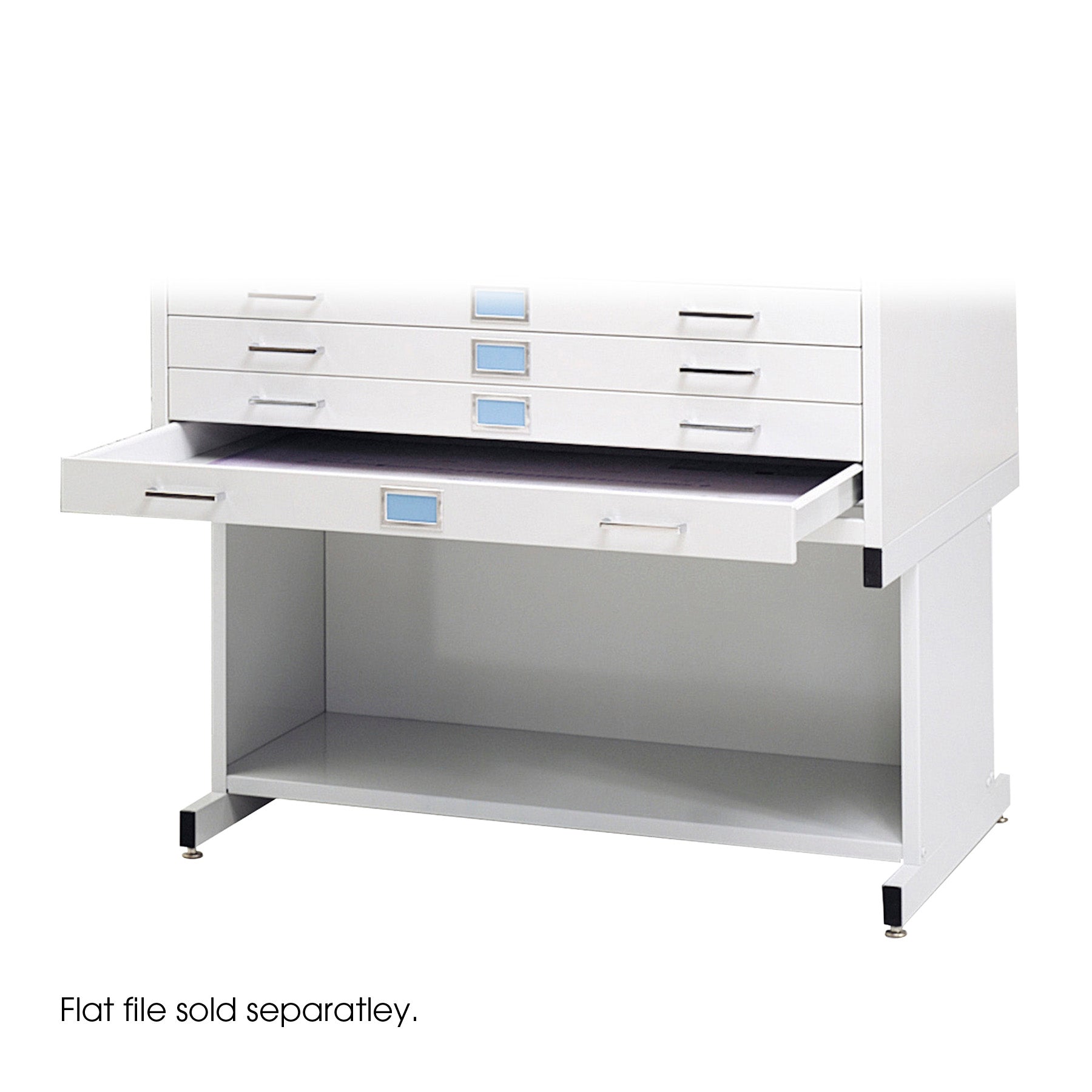 Base Hi Stl Flat File Sm Wht