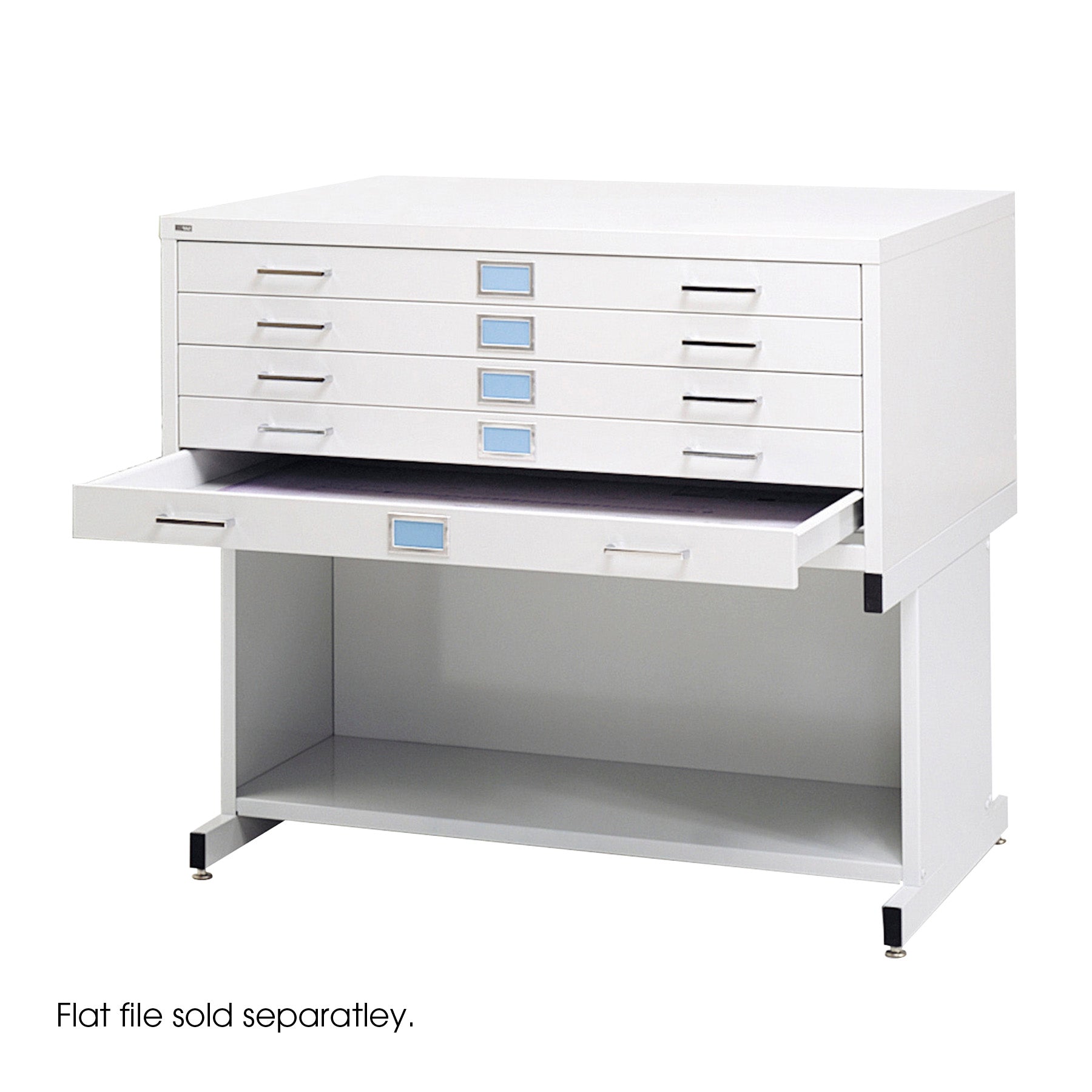 Base Hi Stl Flat File Sm Wht