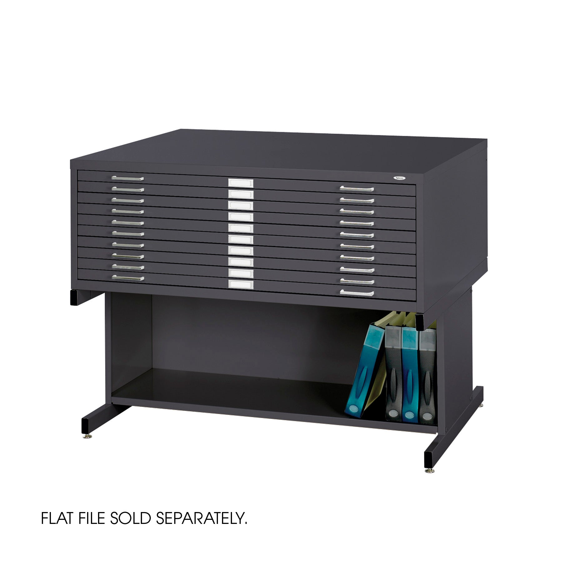 Base Hi Stl Flat File Med Blk