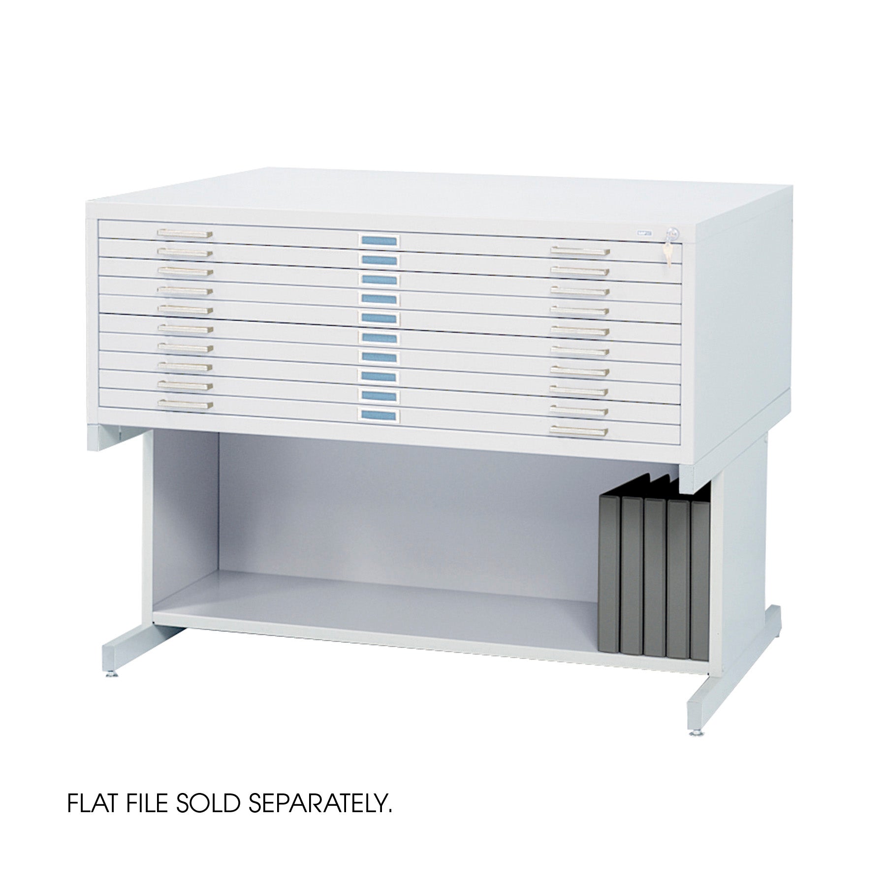 Base Hi Stl Flat File Med Wht