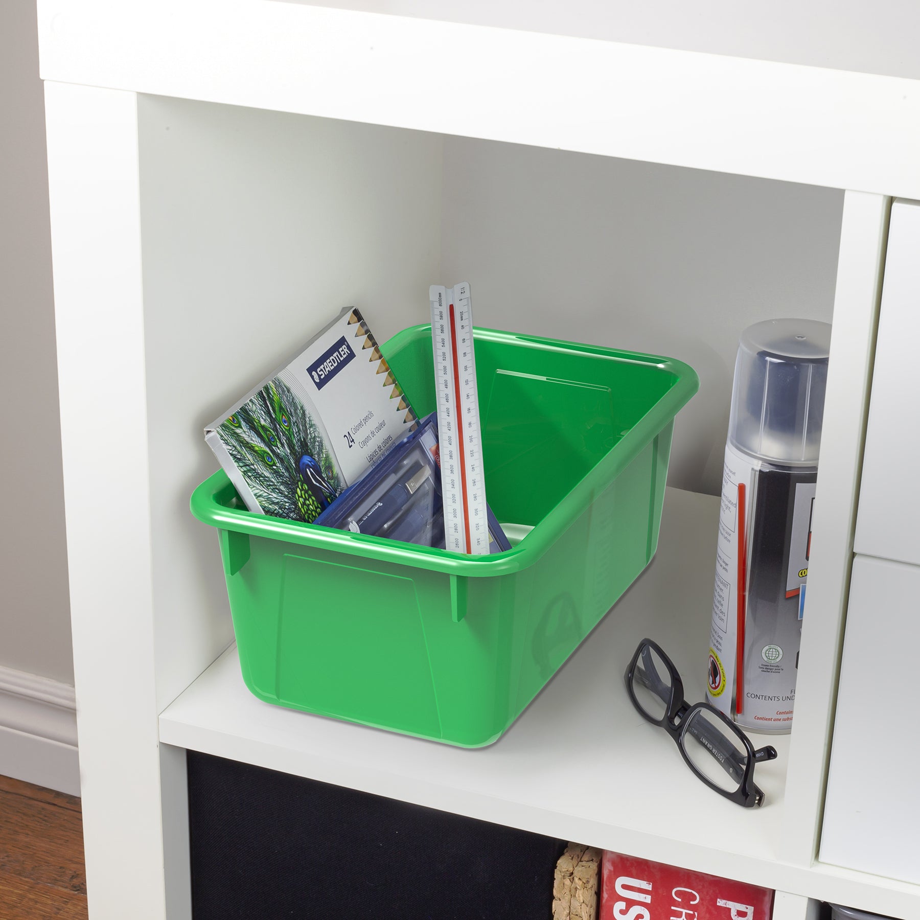 Small Cubby Bin, Green