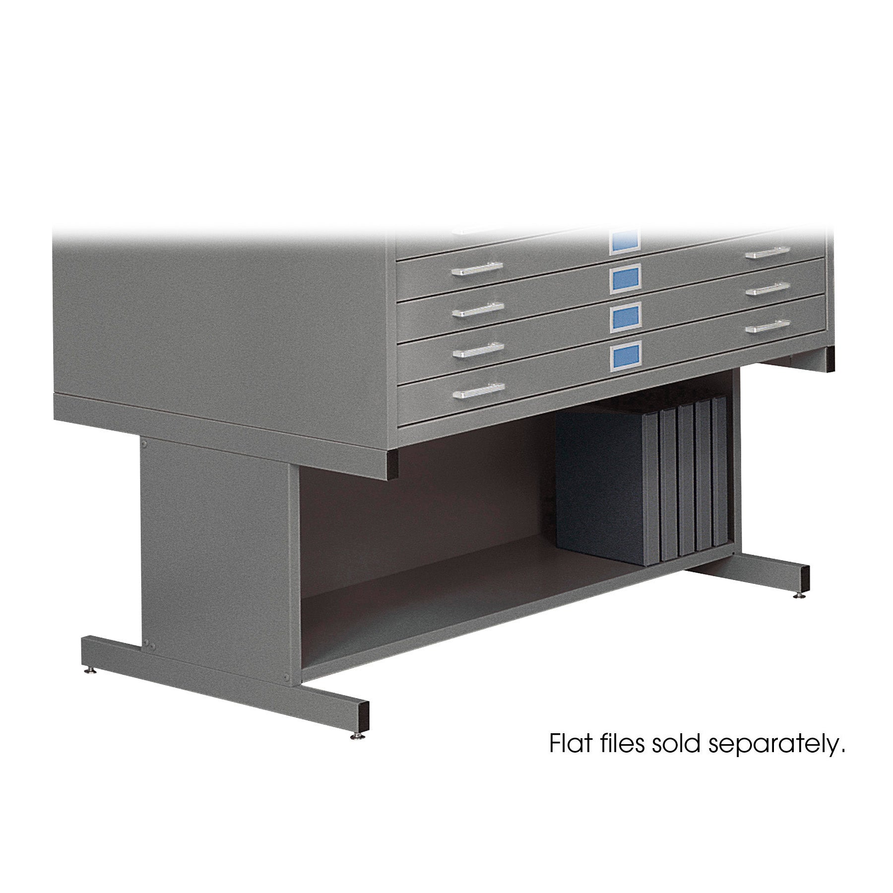 Base Hi Stl Flat File Lg Gry