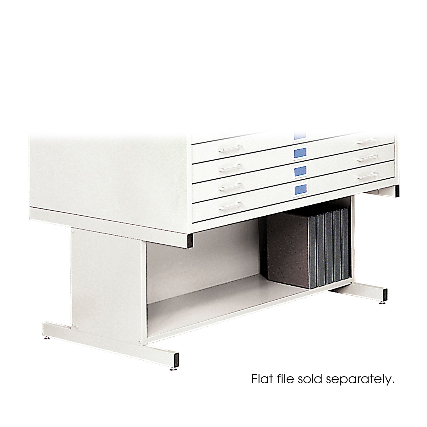 Base Hi Stl Flat File Lg Wht