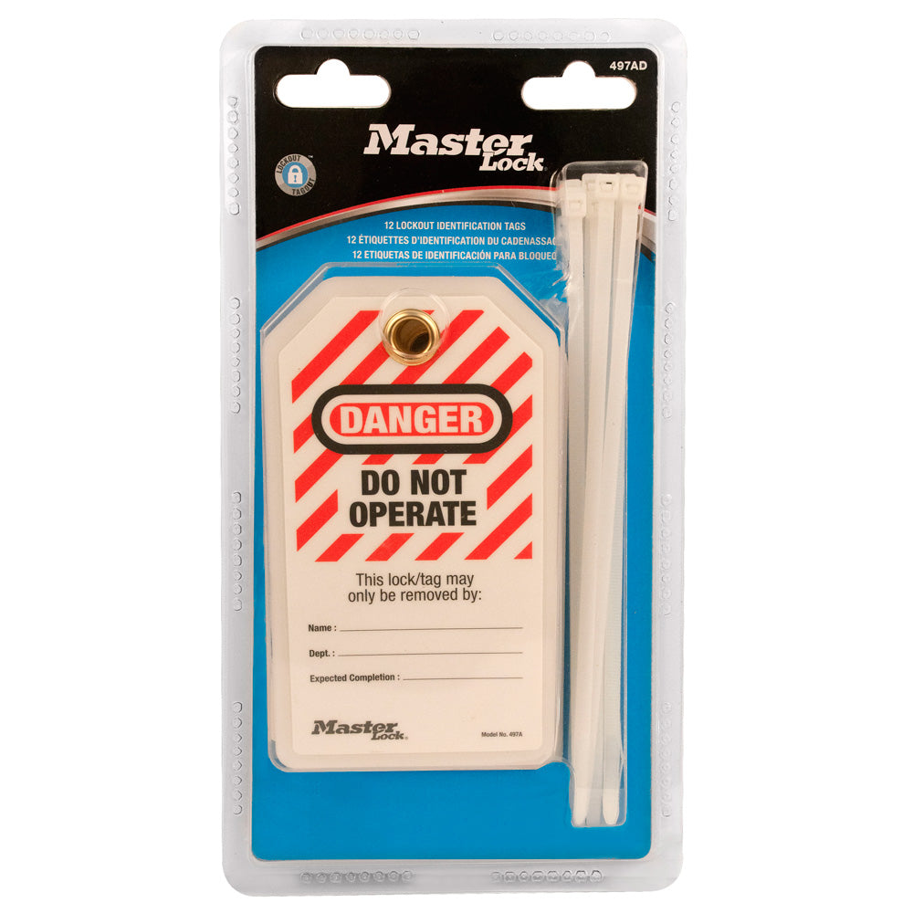 Do Not Operate Safety Tags in Carded Packaging, English, Laminated