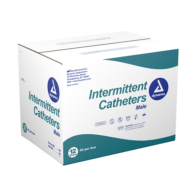 Intermittent Catheter (Male) - Sterile, 8 Fr, Blue - 50 pcs per Case