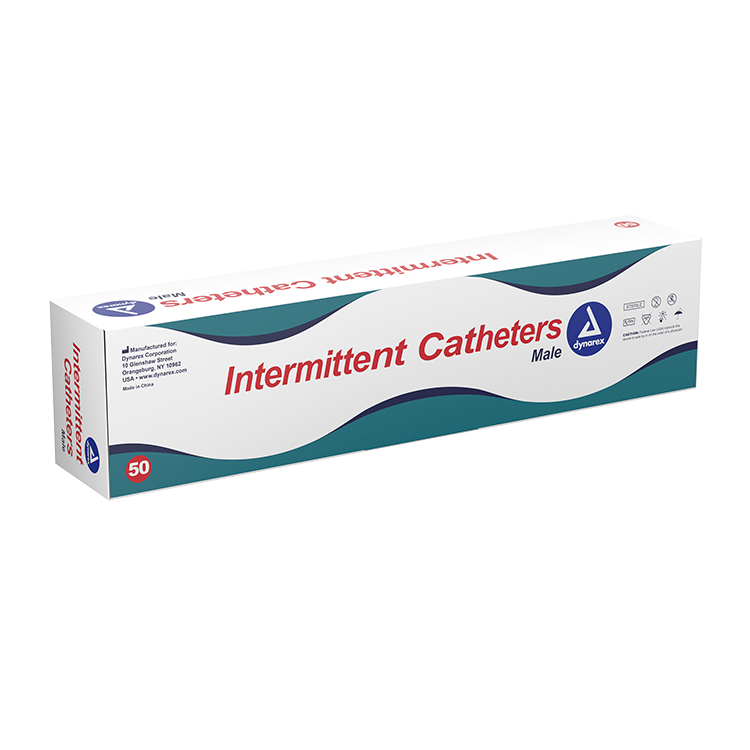 Intermittent Catheter (Male) - Sterile, 12 Fr, White - 50 pcs per Case