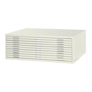 Flat File Stl 10 Drawer Wht