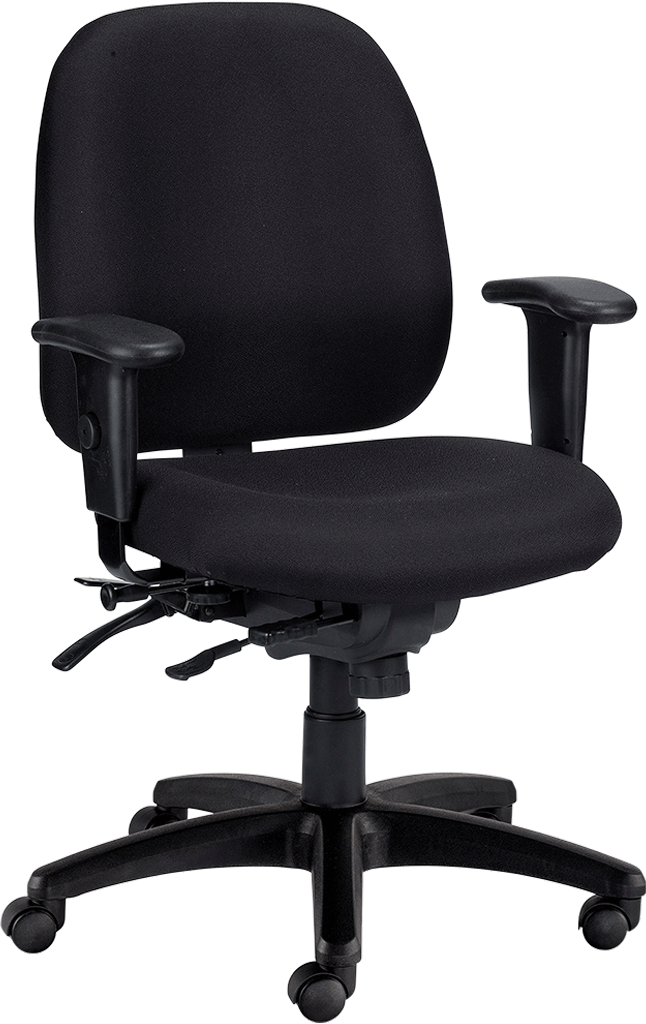 4x4sl Swivel Office Chair - Black Fabric