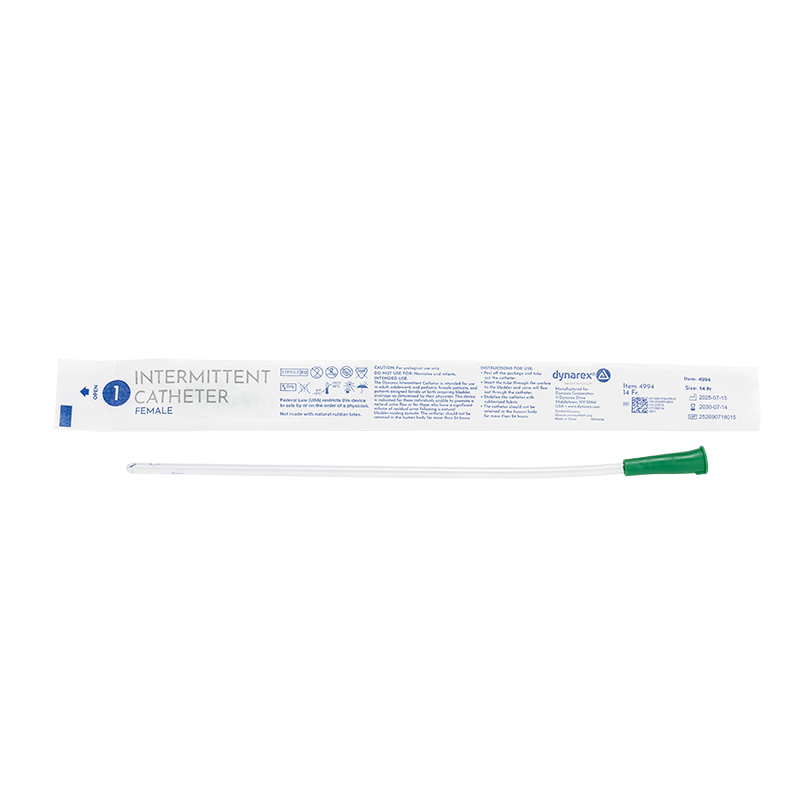 Intermittent Catheter (Female) - Sterile, 14 Fr, Green - 50 pcs per Case