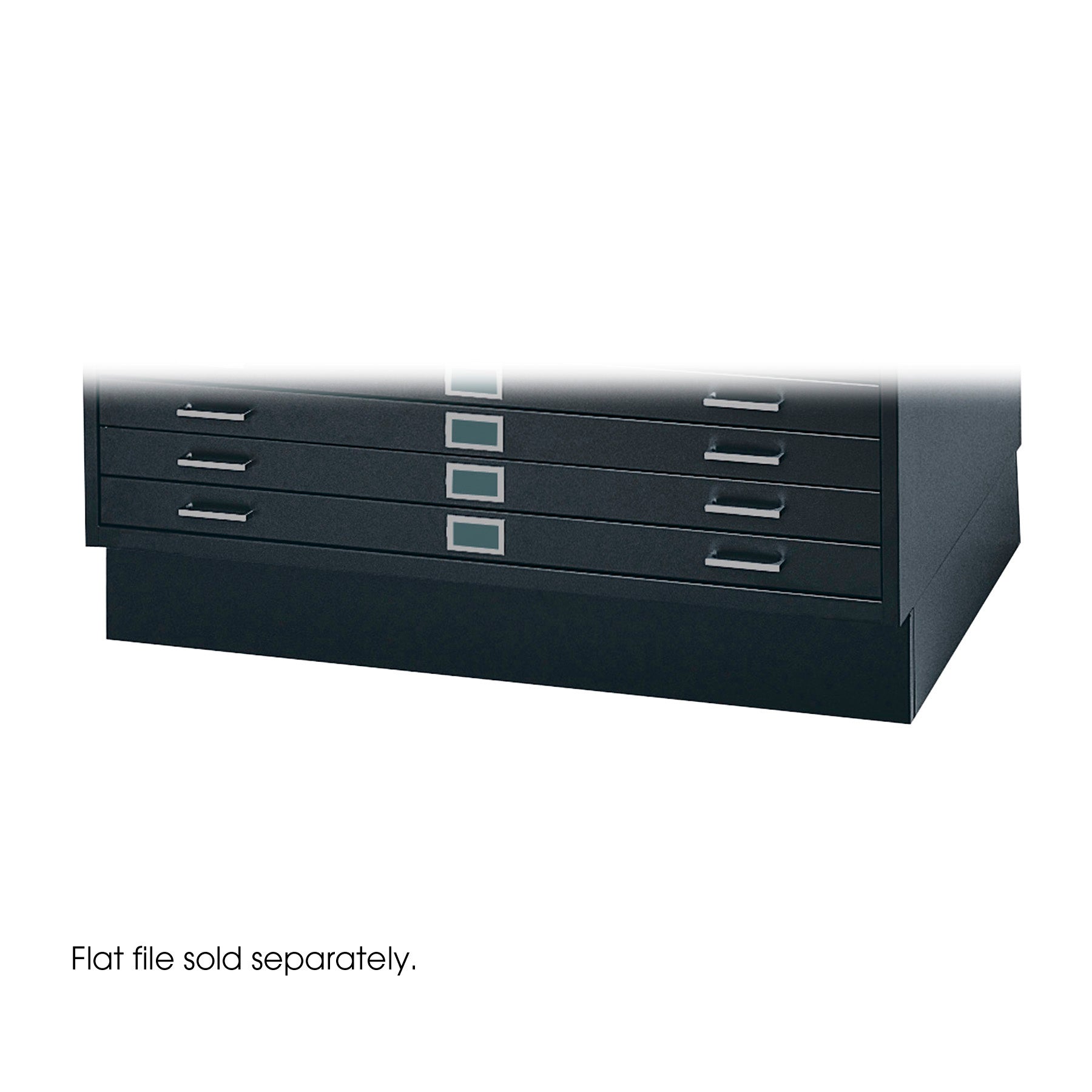 Base Clsd Stl Flat File Sm Blk