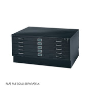 Base Clsd Stl Flat File Sm Blk